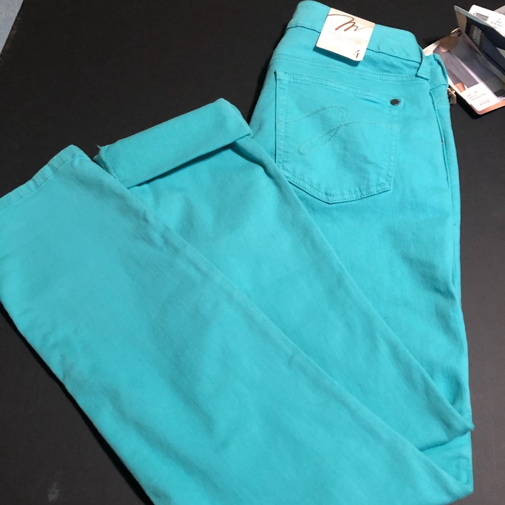 MIRACLE body turquoise jeans NWT